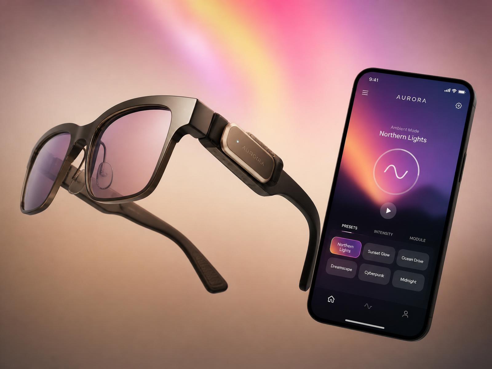 WOW POD glasses with detachable pod and companion app